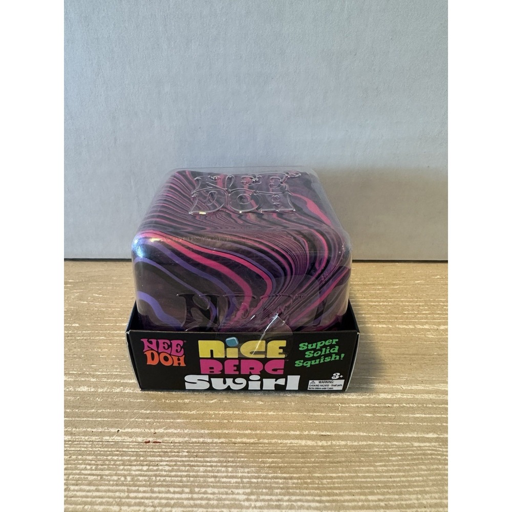 NeeDoh Nice Berg Swirl Super Solid Squish Fidget Sensory Stress Toy New Purple